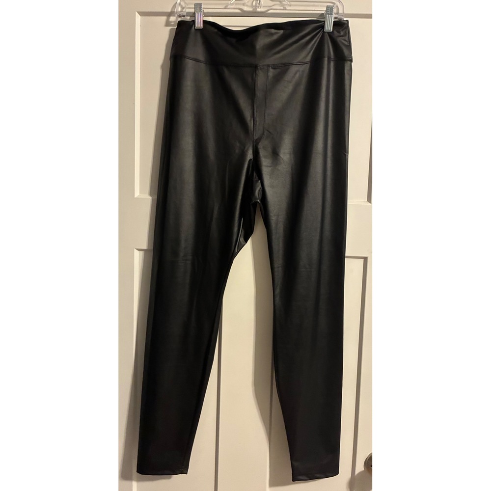OFFLINE by Aerie Real Luxe High Rise Faux Leather Leggings Black XL Sporty Goth